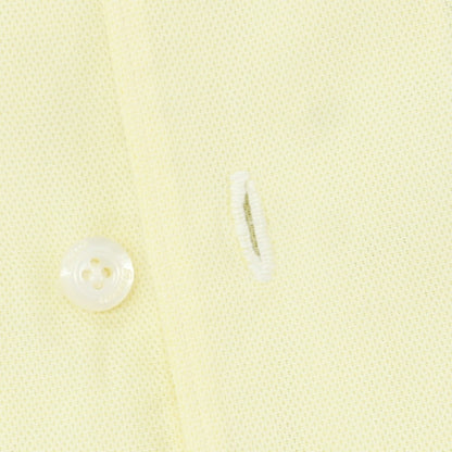 【中古】フィナモレ Finamore コットン ワイドカラー ドレスシャツ ライトイエロー【 39 】【 状態ランクC 】【 メンズ 】