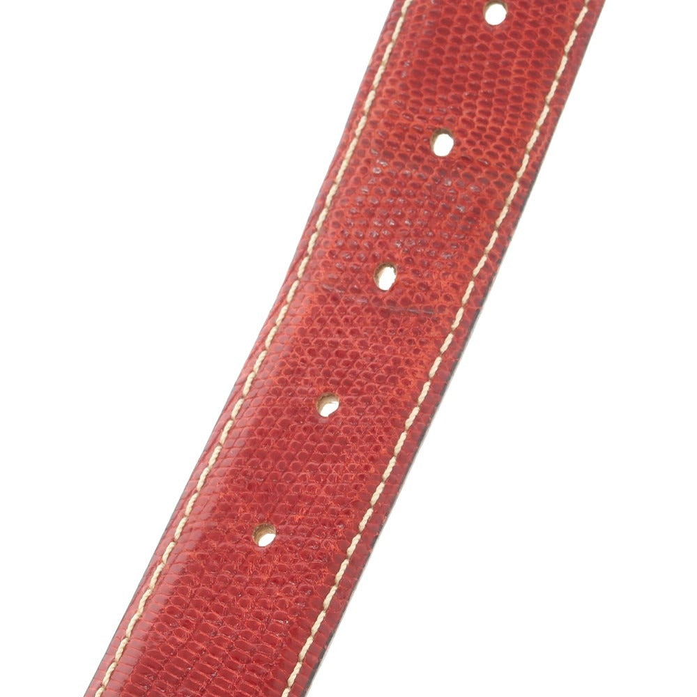 【中古】アンダーソンズ Andersons リザード レザー ベルト レッド【 80 】【 状態ランクC 】【 メンズ 】