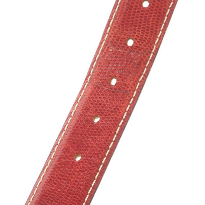 【中古】アンダーソンズ Andersons リザード レザー ベルト レッド【 80 】【 状態ランクC 】【 メンズ 】