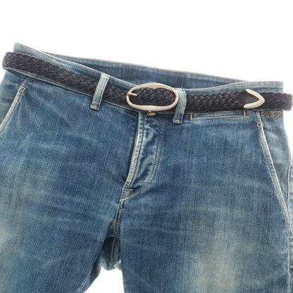 【中古】ダニエルアンドボブ Daniel &amp; Bob スエード レザー メッシュベルト ネイビー【 状態ランクC 】【 メンズ 】