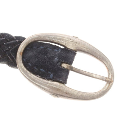 【中古】ダニエルアンドボブ Daniel &amp; Bob スエード レザー メッシュベルト ネイビー【 状態ランクC 】【 メンズ 】