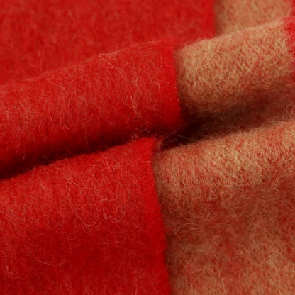 【中古】ドレイクス DRAKES ウールアンゴラ マフラー レッドxベージュ【 状態ランクB 】【 メンズ 】