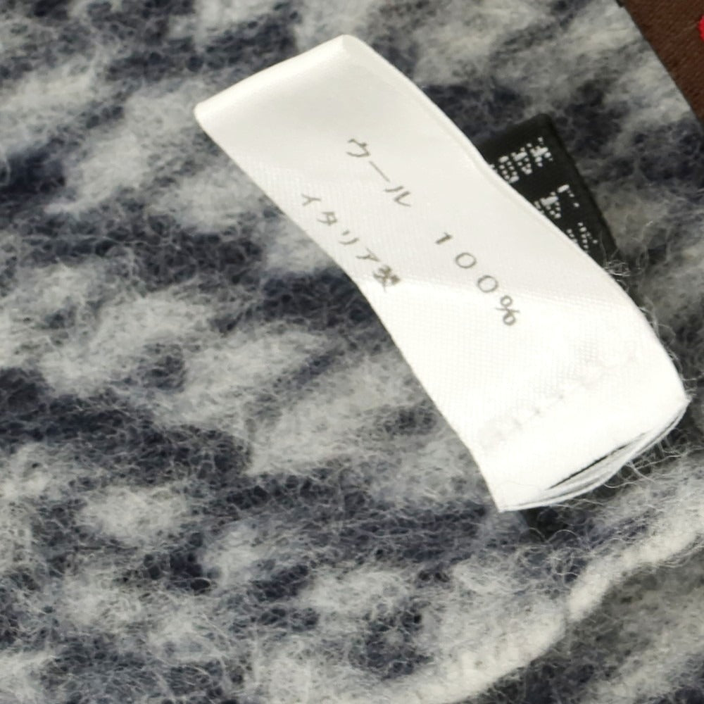 【中古】フィオリオ FIORIO STRASBURGO別注 ウール チェック マフラー ネイビーxホワイト【 状態ランクB 】【 メンズ 】