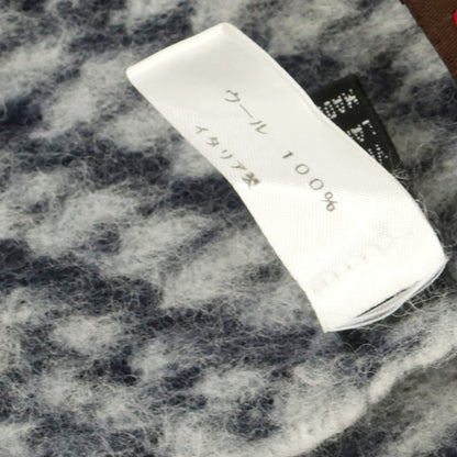 【中古】フィオリオ FIORIO STRASBURGO別注 ウール チェック マフラー ネイビーxホワイト【 状態ランクB 】【 メンズ 】