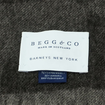 【中古】ベグアンドコー BEGG&amp;CO BARNEYS NEWYORK別注 リバーシブル ウールアンゴラ カモフラ マフラー ネイビーxグレー【 状態ランクB 】【 メンズ 】