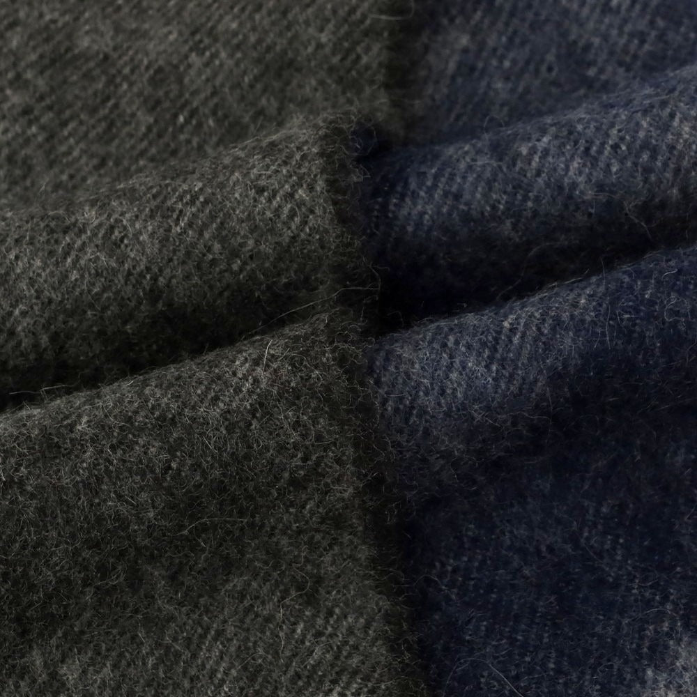 【中古】ベグアンドコー BEGG&amp;CO BARNEYS NEWYORK別注 リバーシブル ウールアンゴラ カモフラ マフラー ネイビーxグレー【 状態ランクB 】【 メンズ 】