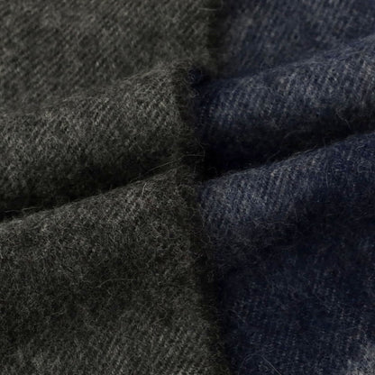 【中古】ベグアンドコー BEGG&amp;CO BARNEYS NEWYORK別注 リバーシブル ウールアンゴラ カモフラ マフラー ネイビーxグレー【 状態ランクB 】【 メンズ 】