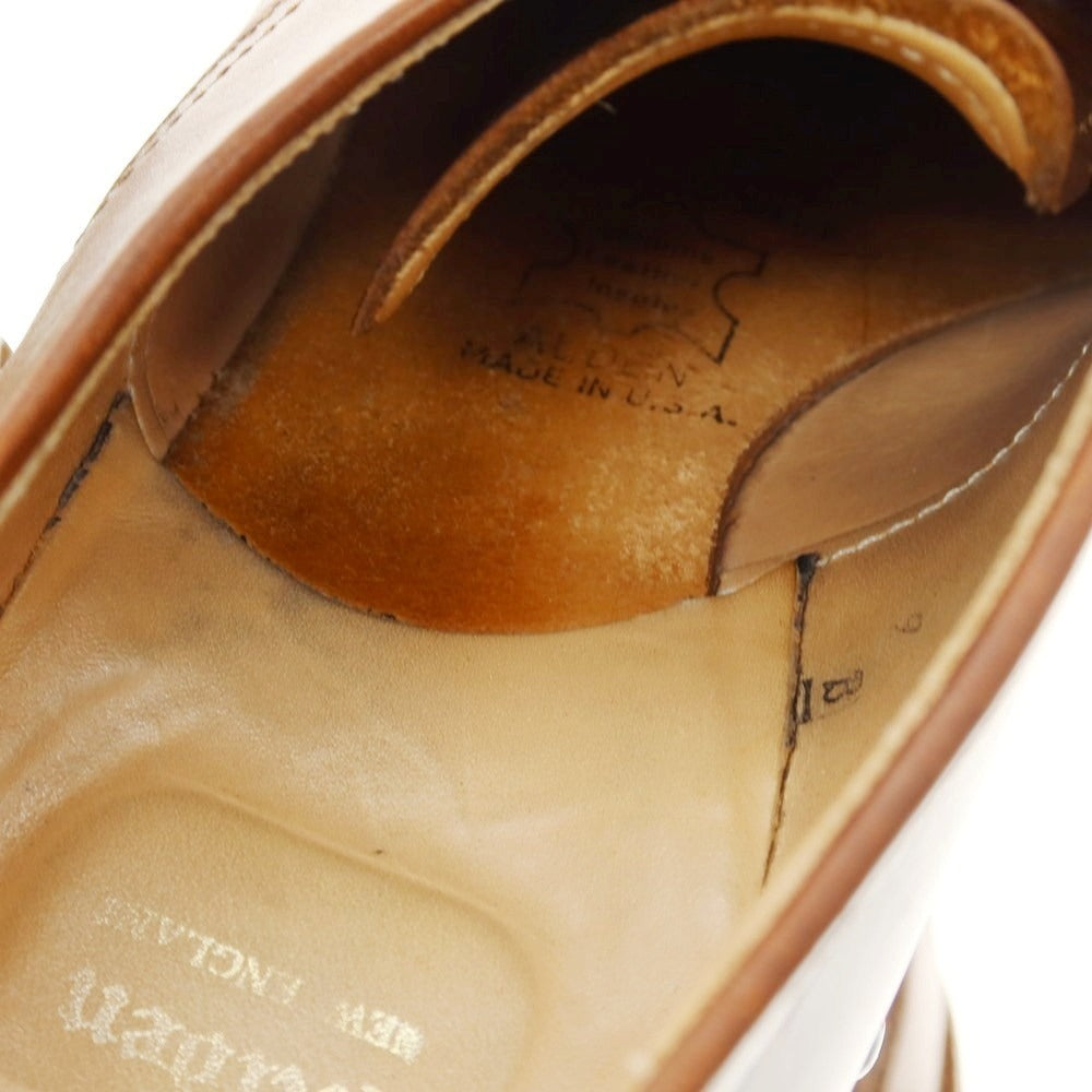 【中古】オールデン ALDEN 54428 Vチップ ドレスシューズ ブラウン【 9 D 】【 状態ランクC 】【 メンズ 】