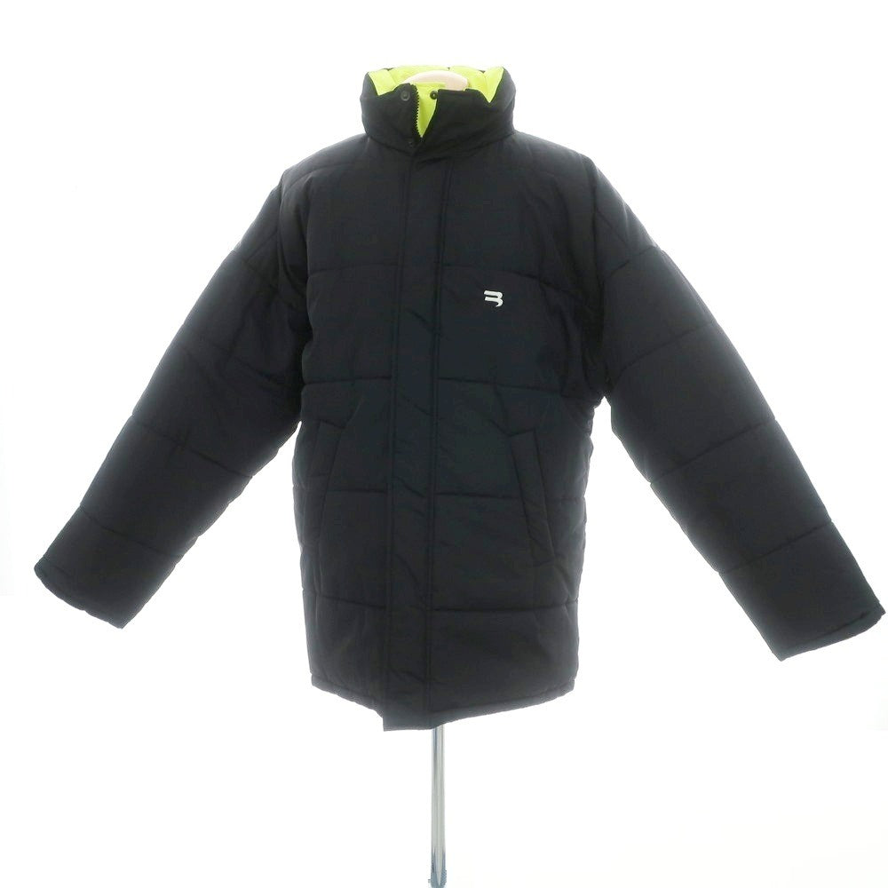 【中古】バレンシアガ BALENCIAGA リバーシブル ポリエステル 中綿コート ブラックx蛍光イエロー【 44 】【 状態ランクB 】【 メンズ 】