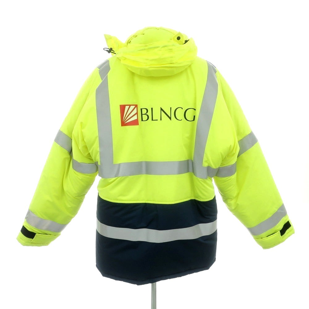 【中古】バレンシアガ BALENCIAGA リバーシブル ポリエステル 中綿コート ブラックx蛍光イエロー【 44 】【 状態ランクB 】【 メンズ 】
