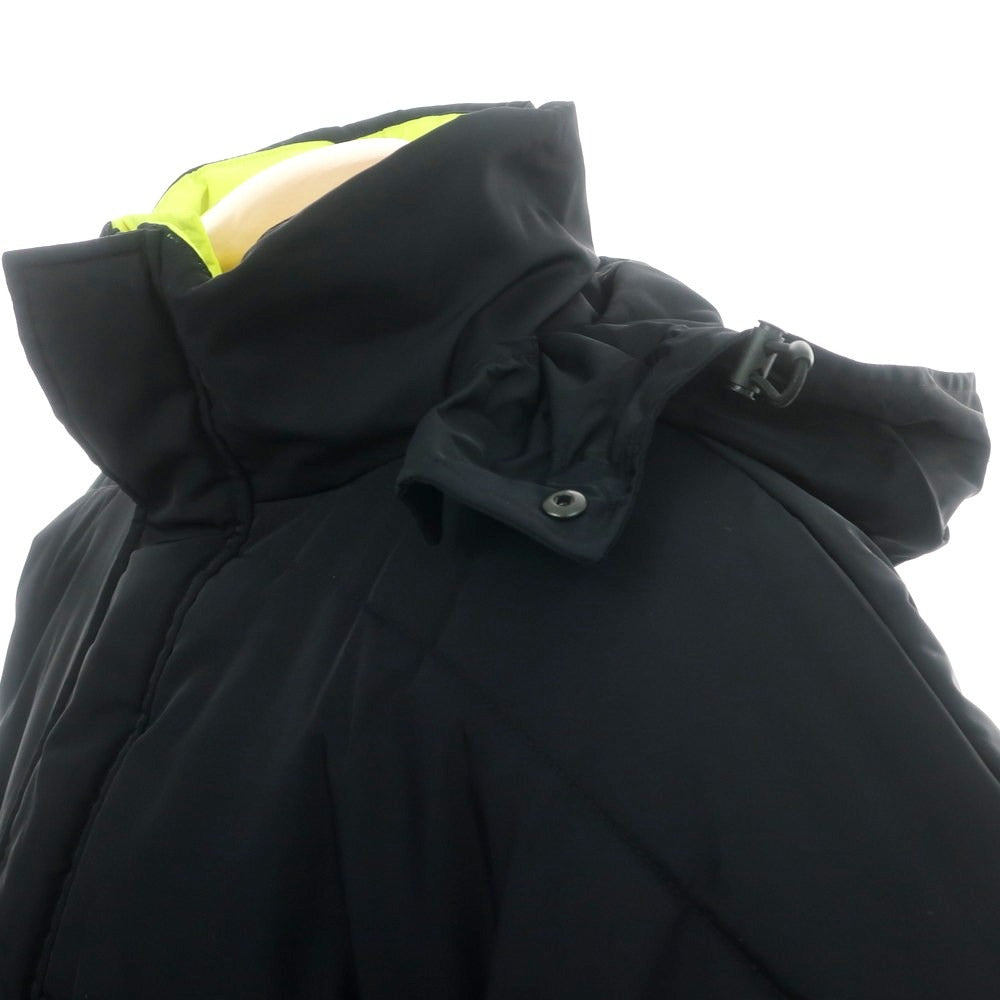 【中古】バレンシアガ BALENCIAGA リバーシブル ポリエステル 中綿コート ブラックx蛍光イエロー【 44 】【 状態ランクB 】【 メンズ 】