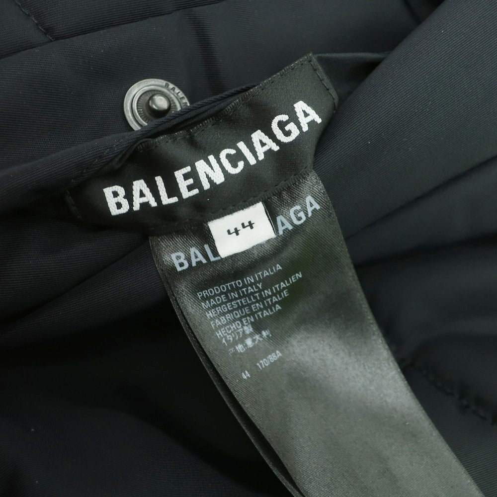 【中古】バレンシアガ BALENCIAGA リバーシブル ポリエステル 中綿コート ブラックx蛍光イエロー【 44 】【 状態ランクB 】【 メンズ 】
