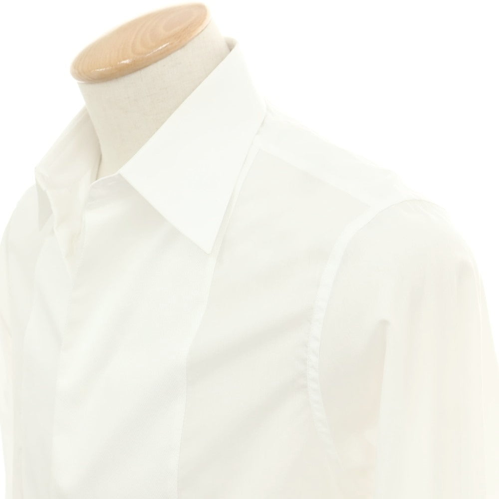 【中古】グッチ GUCCI コットン ブザム ダブルカフス レギュラーカラー ドレスシャツ ホワイト【 サイズ37 】【 状態ランクA 】【 メンズ 】 [APD]