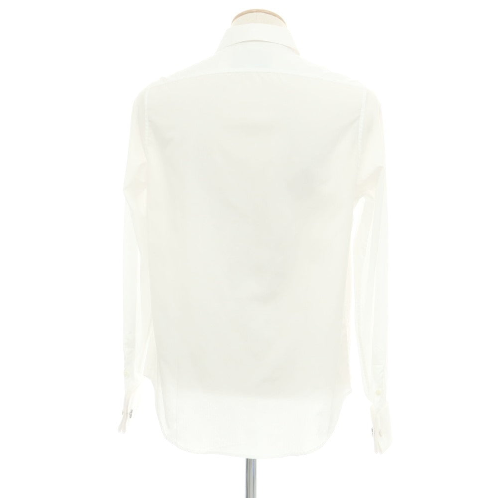 【中古】グッチ GUCCI コットン ブザム ダブルカフス レギュラーカラー ドレスシャツ ホワイト【 サイズ37 】【 状態ランクA 】【 メンズ 】 [APD]