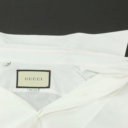 【中古】グッチ GUCCI コットン ブザム ダブルカフス レギュラーカラー ドレスシャツ ホワイト【 37 】【 状態ランクA 】【 メンズ 】