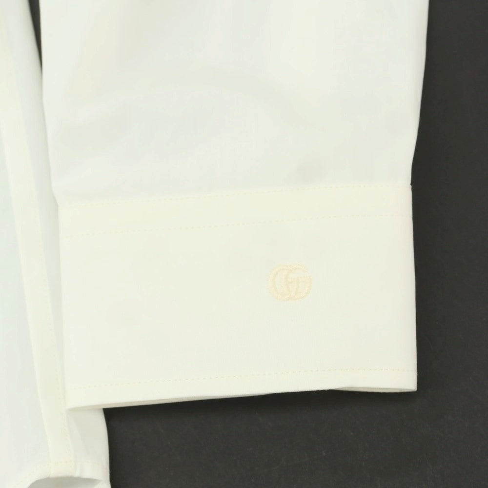 【中古】グッチ GUCCI コットン レギュラーカラー ドレスシャツ ホワイト【 サイズ37 】【 状態ランクA 】【 メンズ 】 [APD]