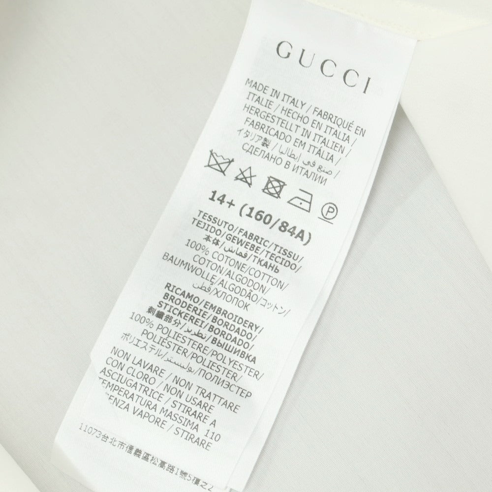 【中古】グッチ GUCCI コットン レギュラーカラー ドレスシャツ ホワイト【 サイズ37 】【 状態ランクA 】【 メンズ 】 [APD]