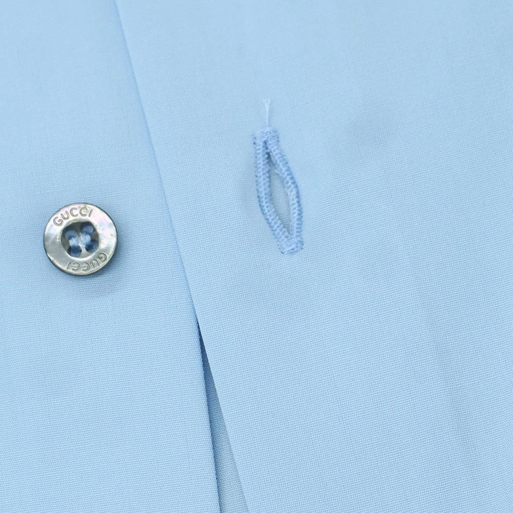 【中古】グッチ GUCCI コットン レギュラーカラー ドレスシャツ スカイブルー【 37 】【 状態ランクA 】【 メンズ 】