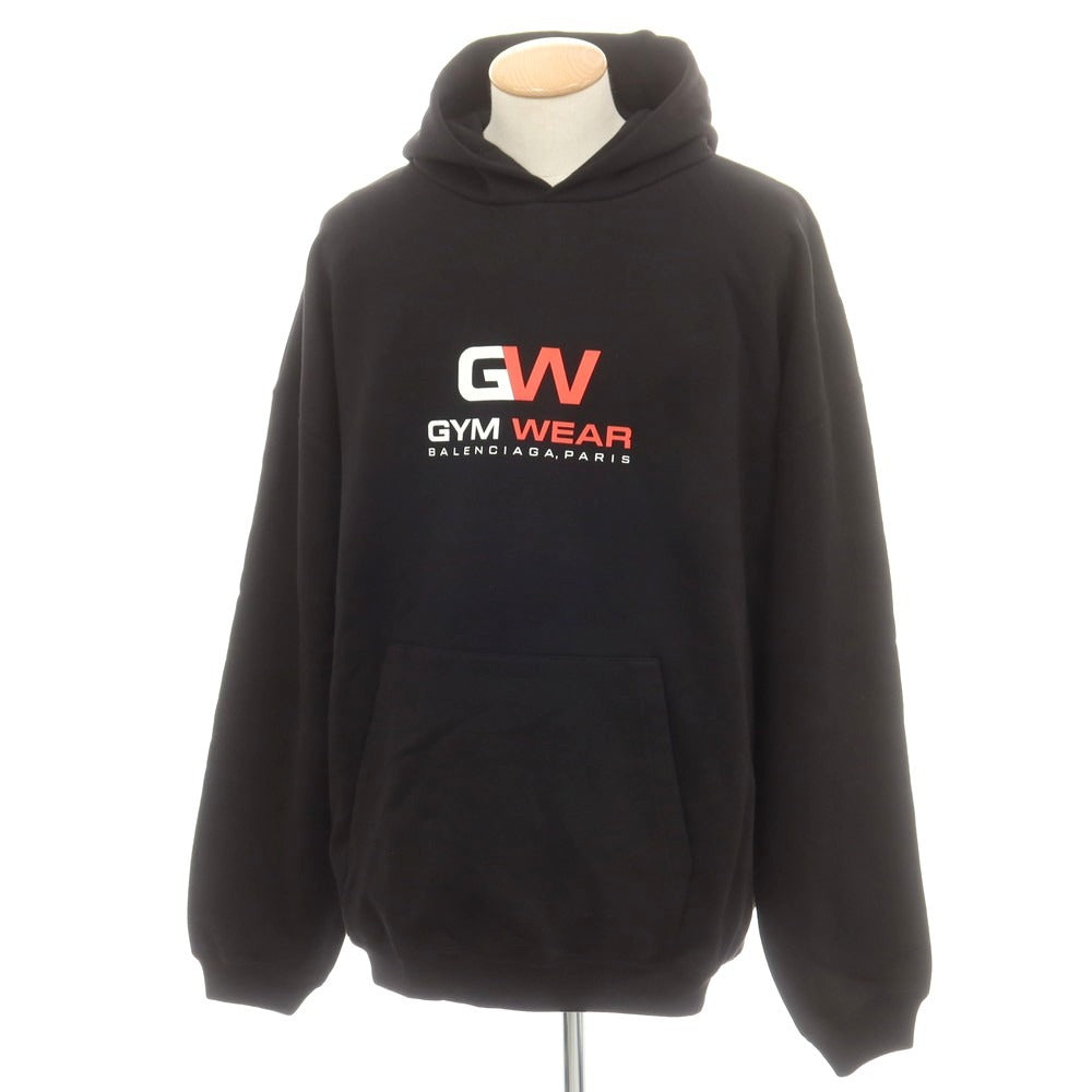 【中古】バレンシアガ BALENCIAGA コットン スウェット オーバーサイズ プルオーバー パーカー ブラック【 S 】【 状態ランクA 】【 メンズ 】