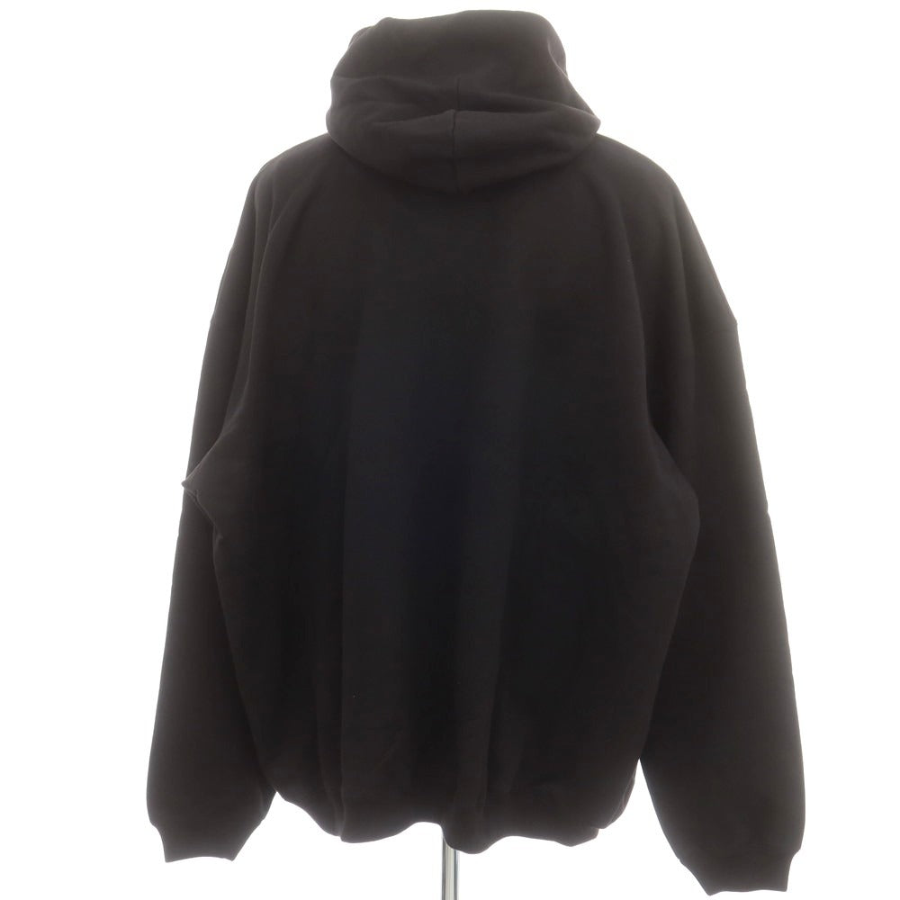 【中古】バレンシアガ BALENCIAGA コットン スウェット オーバーサイズ プルオーバー パーカー ブラック【サイズS】【 状態ランクA 】【 メンズ 】[CPD]