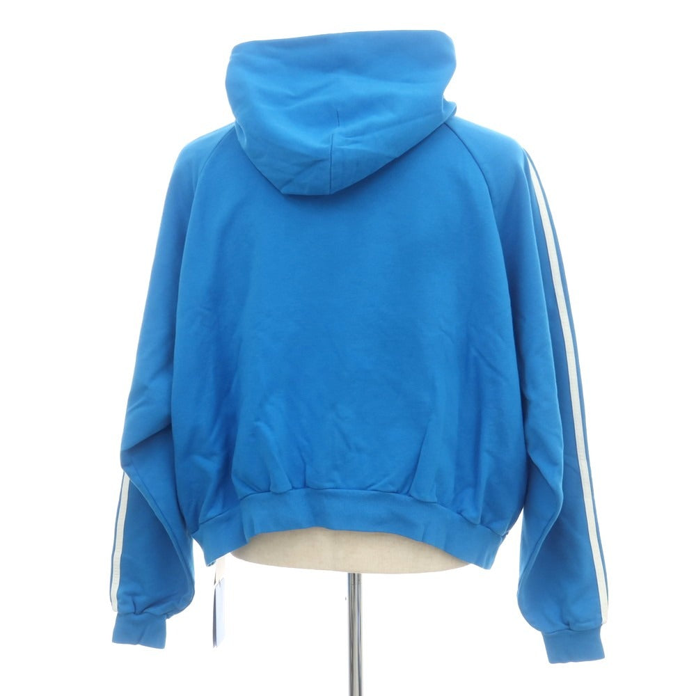 【中古】バレンシアガ BALENCIAGA × adidas コットン スウェット プルオーバー パーカー ライトブルー【 L 】【 状態ランクA 】【 メンズ 】
