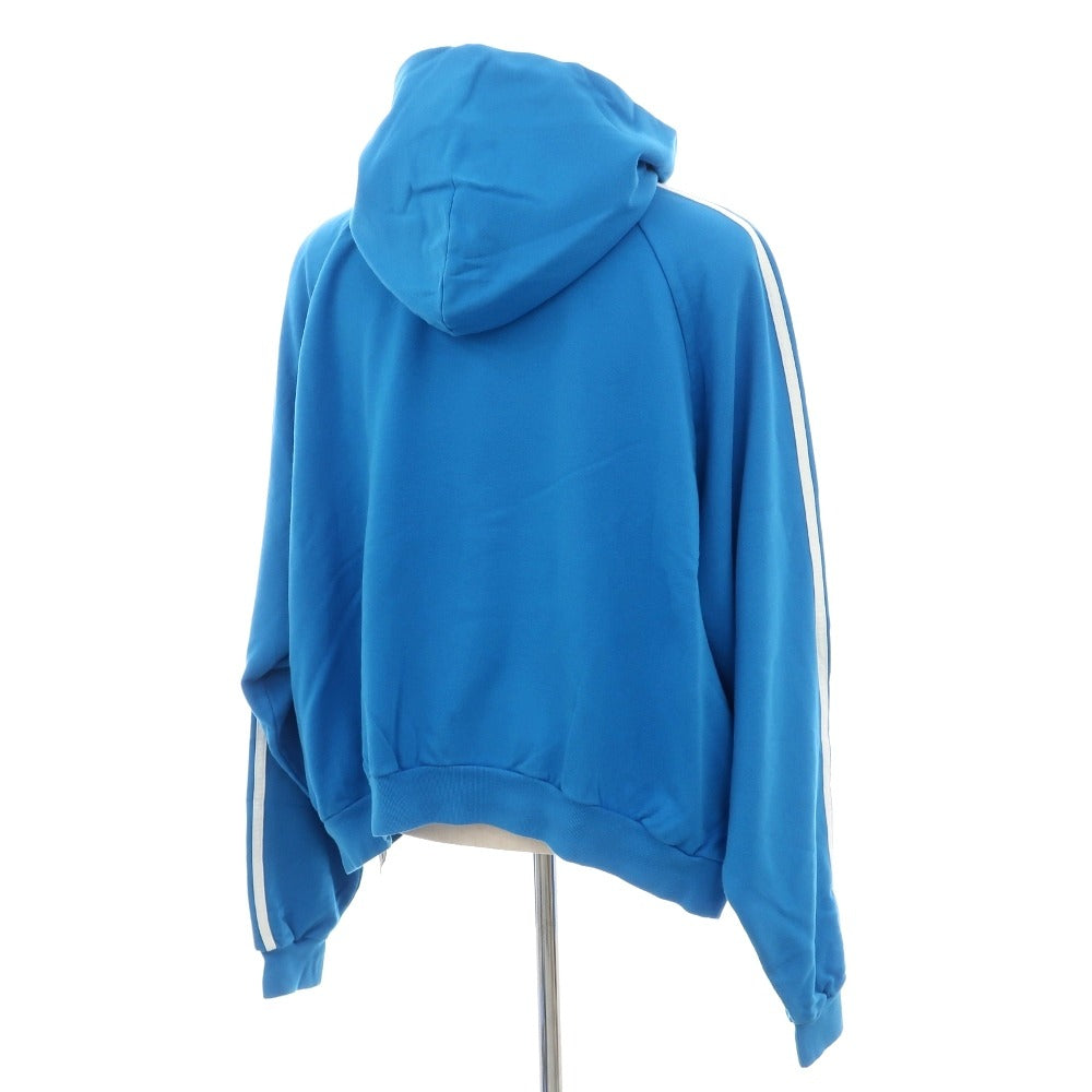 【中古】バレンシアガ BALENCIAGA × adidas コットン スウェット プルオーバー パーカー ライトブルー【サイズ1】【 状態ランクA 】【 メンズ 】[CPD]