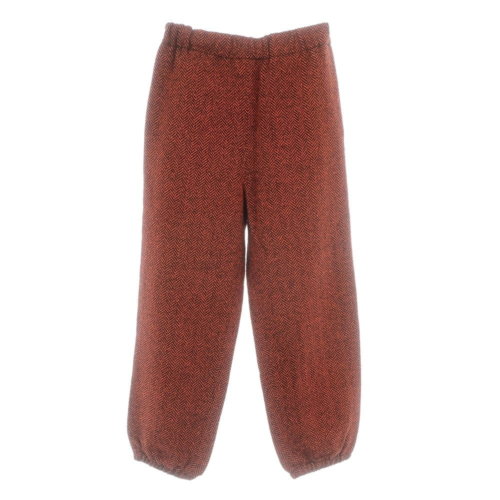 【中古】グッチ GUCCI ウールコットンナイロン ヘリンボーン イージーパンツ オレンジxブラック【 S 】【 状態ランクA 】【 メンズ 】