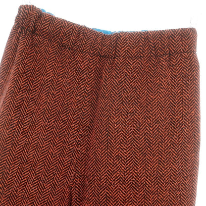 【中古】グッチ GUCCI ウールコットンナイロン ヘリンボーン イージーパンツ オレンジxブラック【 S 】【 状態ランクA 】【 メンズ 】