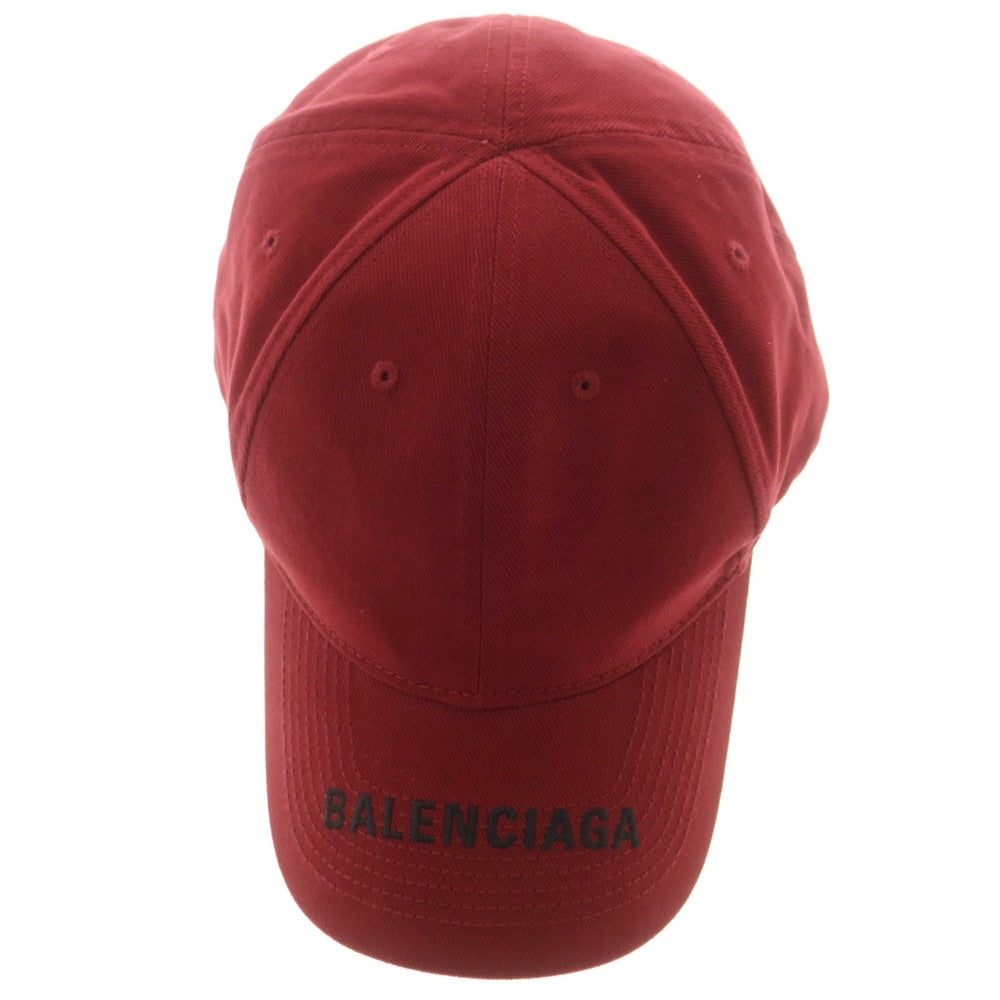 【中古】バレンシアガ BALENCIAGA コットン ベースボールキャップ ボルドー【サイズL】【 状態ランクA 】【 ユニセックス 】[CPD]