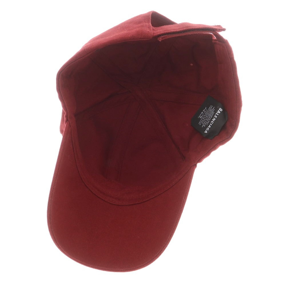 【中古】バレンシアガ BALENCIAGA コットン ベースボールキャップ ボルドー【 L 】【 状態ランクA 】【 ユニセックス 】