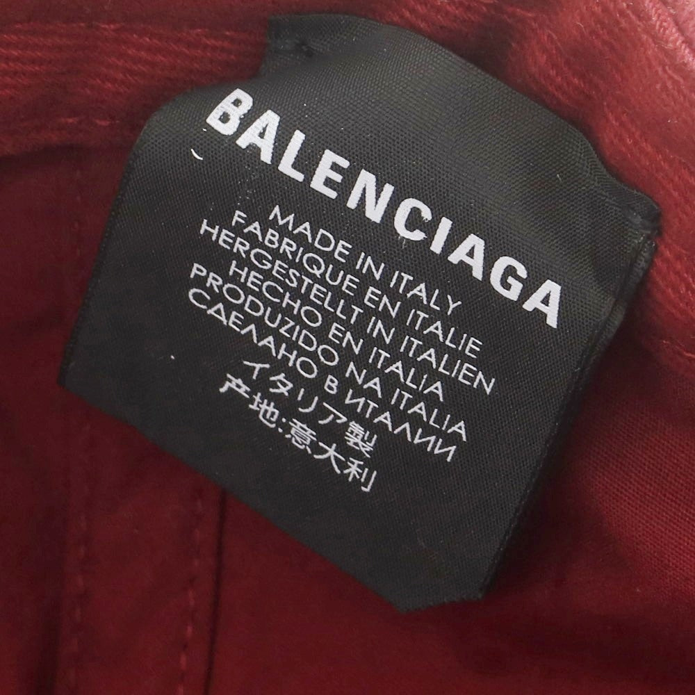 【中古】バレンシアガ BALENCIAGA コットン ベースボールキャップ ボルドー【サイズL】【 状態ランクA 】【 ユニセックス 】[CPD]