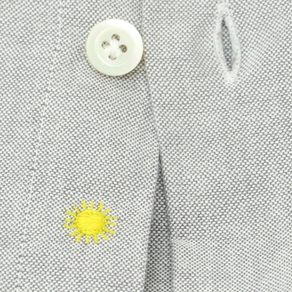 【中古】ジャンネット giannetto コットン ホリゾンタルカラー カジュアルシャツ グレー【 39 】【 状態ランクB 】【 メンズ 】