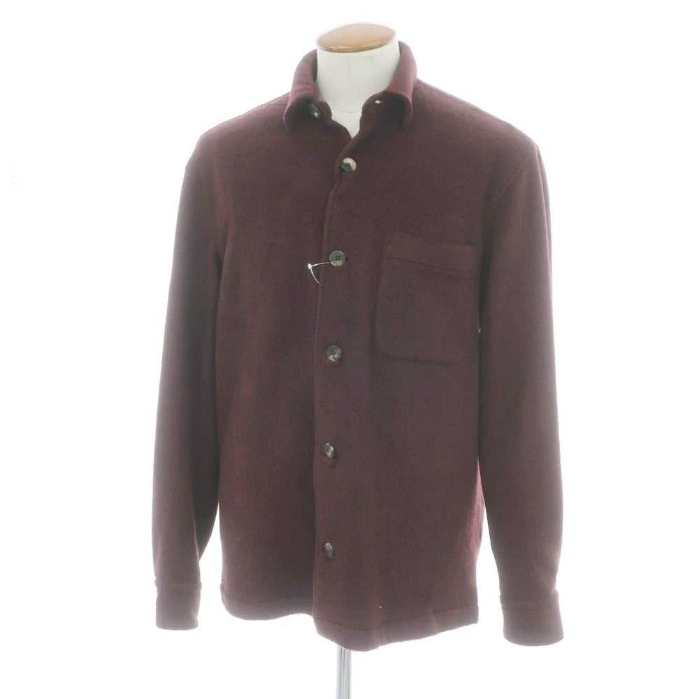 【新品】ドッピアアー DOPPIAA ポリウレタンラミー シャツジャケット ブルゾン ワイン【サイズＭ】【 状態ランクN 】【 メンズ 】[BPD]