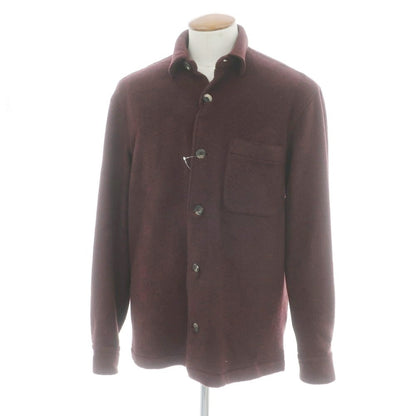 【新品】ドッピアアー DOPPIAA ポリウレタンラミー シャツジャケット ブルゾン ワイン【 Ｍ 】【 状態ランクN 】【 メンズ 】