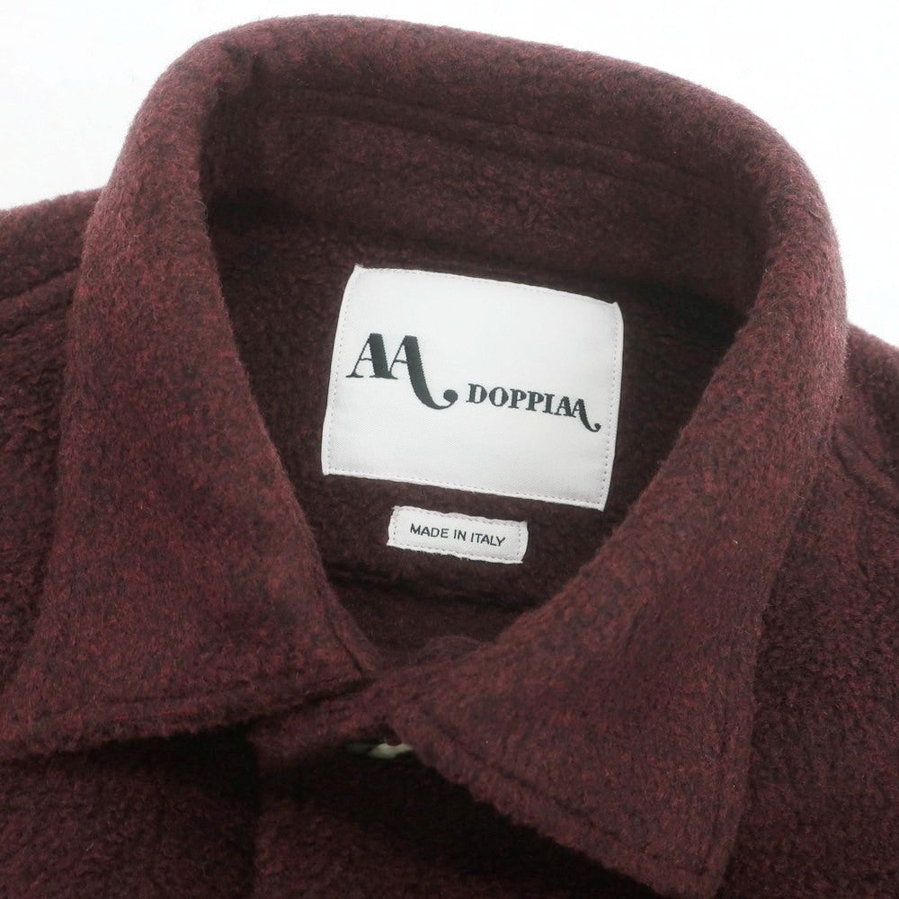 【新品】ドッピアアー DOPPIAA ポリウレタンラミー シャツジャケット ブルゾン ワイン【 Ｍ 】【 状態ランクN 】【 メンズ 】