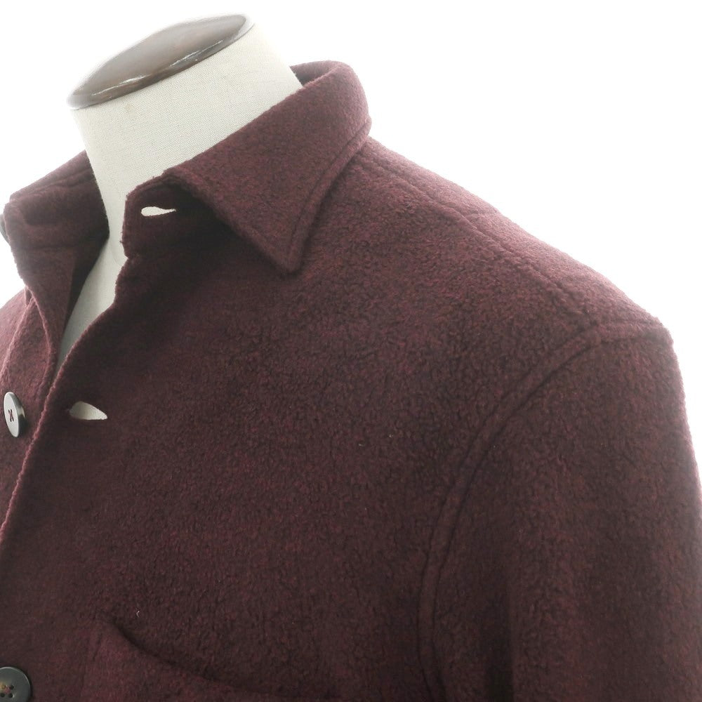 【新品】ドッピアアー DOPPIAA ポリウレタンラミー シャツジャケット ブルゾン ワイン【 XL 】【 状態ランクN 】【 メンズ 】