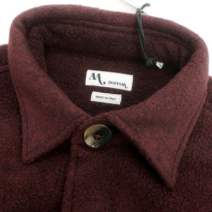 【新品】ドッピアアー DOPPIAA ポリウレタンラミー シャツジャケット ブルゾン ワイン【 XL 】【 状態ランクN 】【 メンズ 】