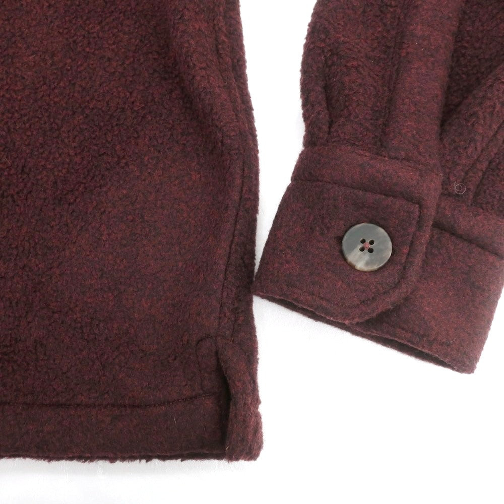 【新品】ドッピアアー DOPPIAA ポリウレタンラミー シャツジャケット ブルゾン ワイン【 XL 】【 状態ランクN 】【 メンズ 】
