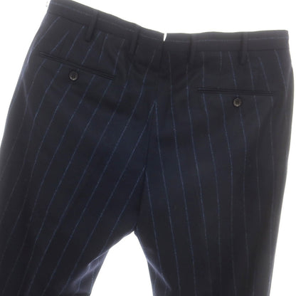 【新品】インコテックス INCOTEX 35型 ウール ストライプ ドレススラックスパンツ ネイビーxブルー【 52 】【 状態ランクN 】【 メンズ 】