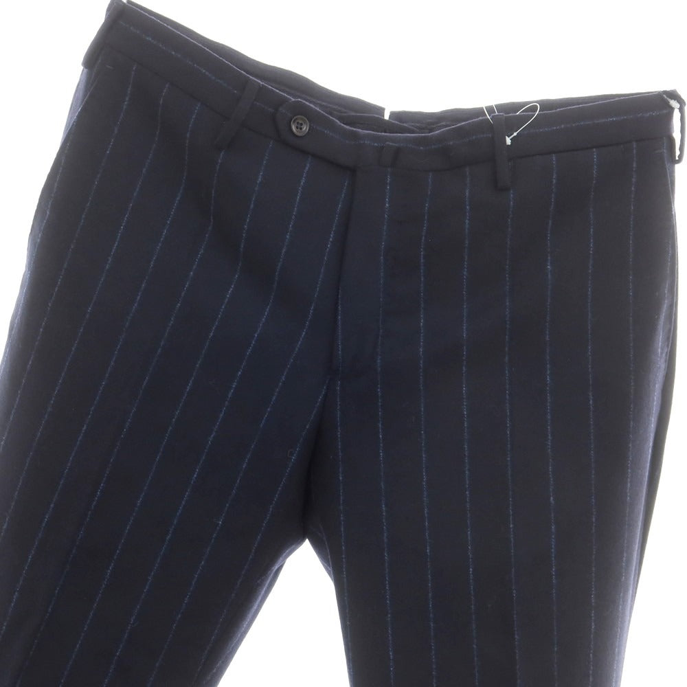【新品】インコテックス INCOTEX 35型 ウール ストライプ ドレススラックスパンツ ネイビーxブルー【 52 】【 状態ランクN 】【 メンズ 】