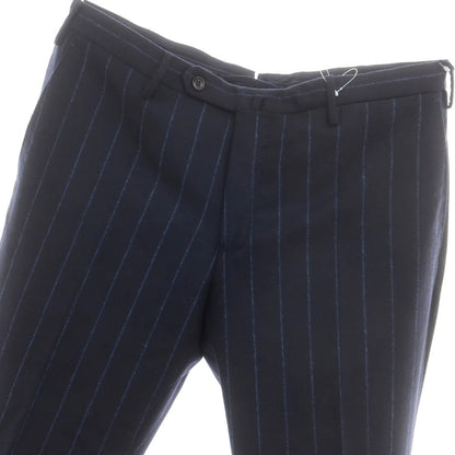 【新品】インコテックス INCOTEX 35型 ウール ストライプ ドレススラックスパンツ ネイビーxブルー【 52 】【 状態ランクN 】【 メンズ 】