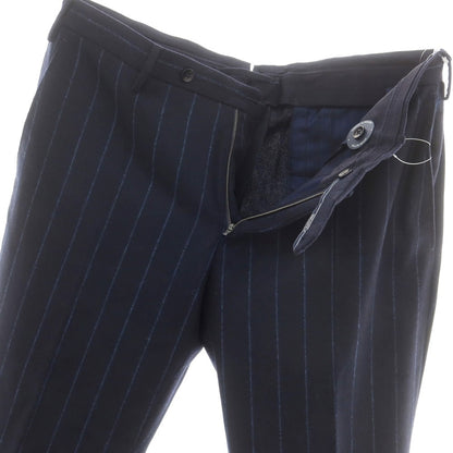 【新品】インコテックス INCOTEX 35型 ウール ストライプ ドレススラックスパンツ ネイビーxブルー【 52 】【 状態ランクN 】【 メンズ 】