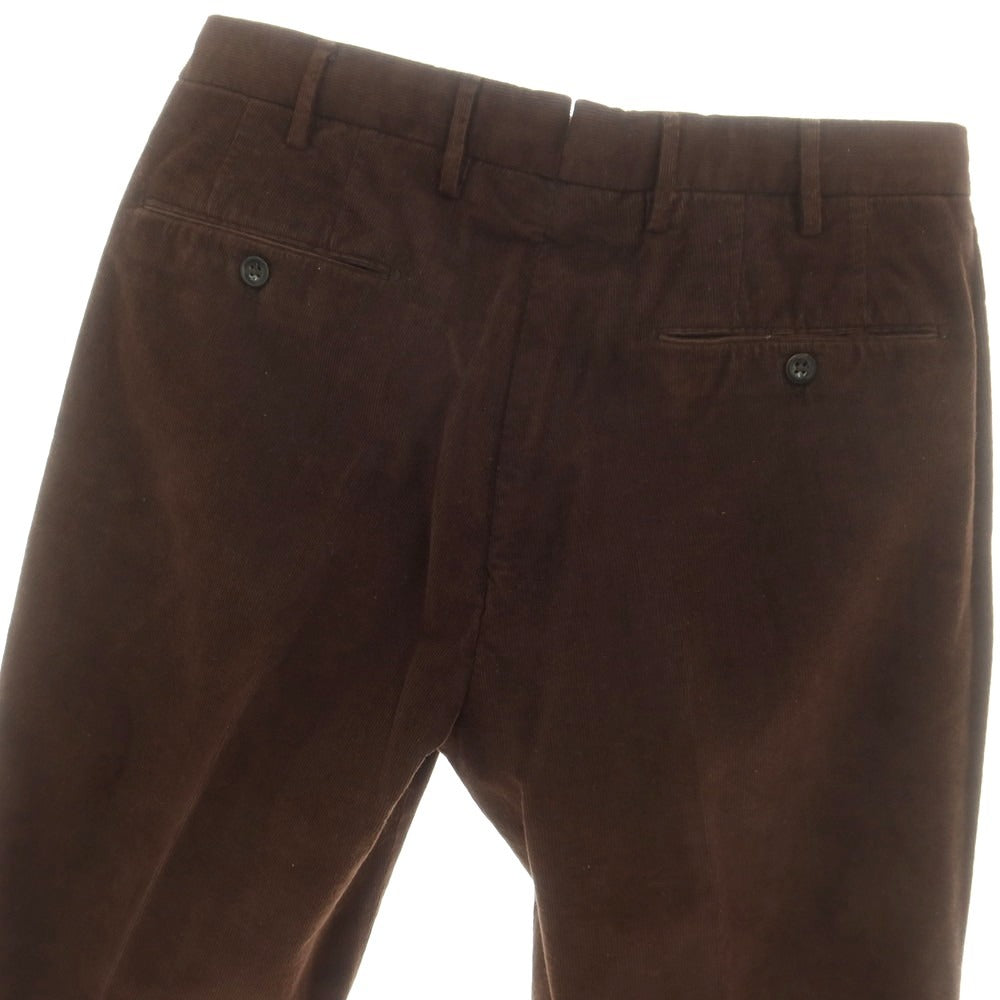 【新品】インコテックス INCOTEX 39型 ストレッチコットン 細畝 コーデュロイパンツ ダークブラウン【 48 】【 状態ランクN 】【 メンズ 】
