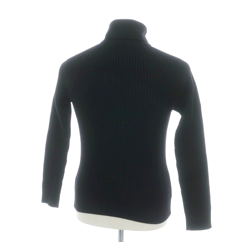 【新品】ザノーネ ZANONE ウール タートルネック リブ プルオーバーニット ブラック【 44 】【 状態ランクN 】【 メンズ 】