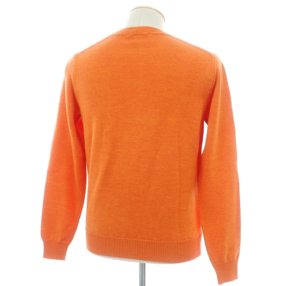 【新品】ザノーネ ZANONE ウール クルーネック プルオーバーニット オレンジ【 46 】【 状態ランクN 】【 メンズ 】