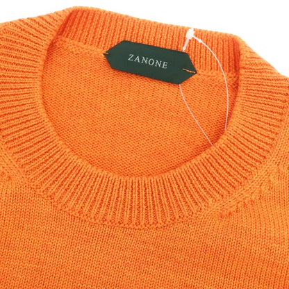 【新品】ザノーネ ZANONE ウール クルーネック プルオーバーニット オレンジ【 46 】【 状態ランクN 】【 メンズ 】