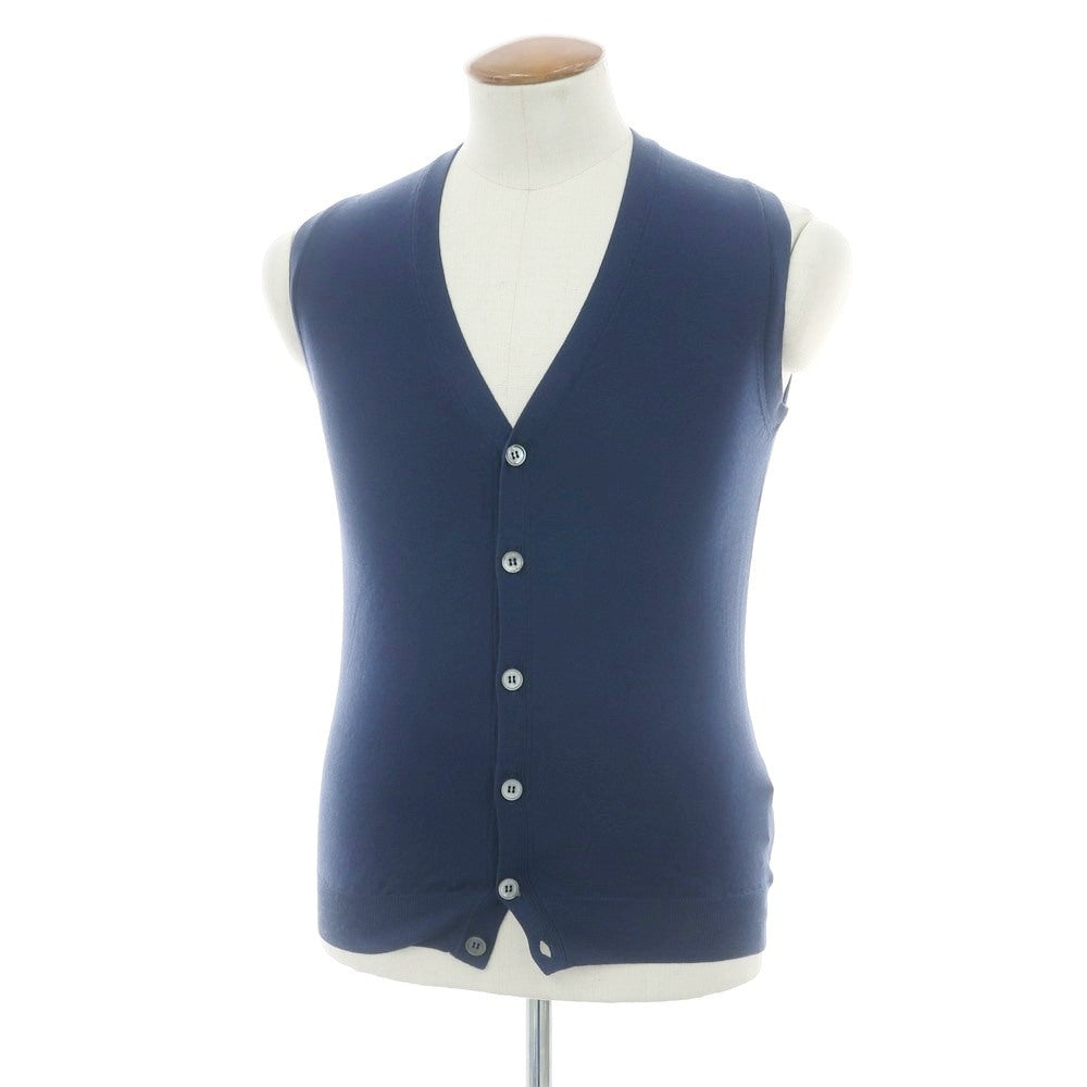 【新品】ザノーネ ZANONE ハイゲージ ウールナイロン ニットベスト ライトネイビー【 46 】【 状態ランクN 】【 メンズ 】