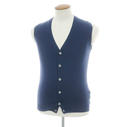 【新品】ザノーネ ZANONE ハイゲージ ウールナイロン ニットベスト ライトネイビー【 46 】【 状態ランクN 】【 メンズ 】