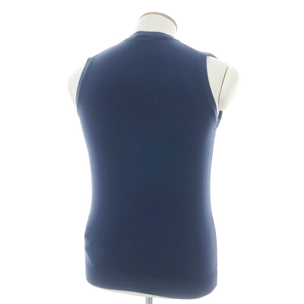 【新品】ザノーネ ZANONE ハイゲージ ウールナイロン ニットベスト ライトネイビー【 46 】【 状態ランクN 】【 メンズ 】