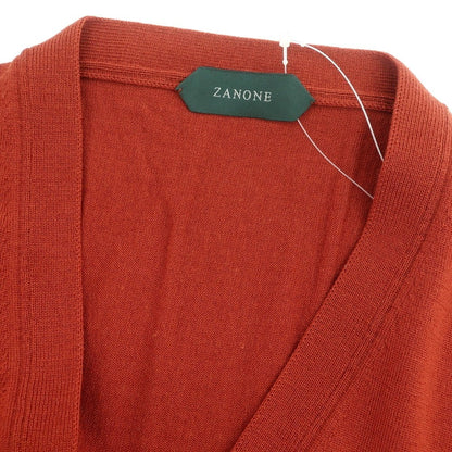 【新品】ザノーネ ZANONE ハイゲージ ウールナイロン ニットベスト テラコッタ【 48 】【 状態ランクN 】【 メンズ 】